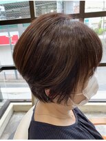 スタジオドーム(studio DOmE)&nbsp;大人ショート/ダークブラウン/前下がりショート/ふんわり感/50代