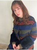 【山田】シースルーバング小顔レイヤーミルクティーベージュ