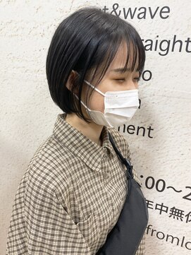 モリオ フロム ロンドン サッポロファクトリー店(morio FROM LONDON) 【morio】札幌ボブ　自然な丸みの暗髪ボブ