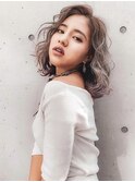 無造作ウェーブ/20代30代40代/小顔ミディアムパーマ/西新井59