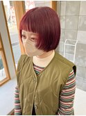ミニボブ ピンクカラー フェイスレイヤー