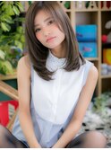 大人かわいいダークグレージュ小顔シャギーc5戸頭20代30代40代