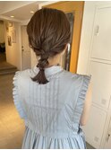 ベージュ/ヘアアレンジ/山根優