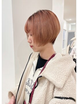 モリオフロムロンドン 松戸店(Morio from London) 【松戸 藤原】前下がりショート ハイトーンオレンジ