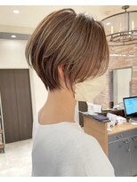 ショートボブ髪型30代40代50代前髪あり前髪なし面長丸顔【倉田】