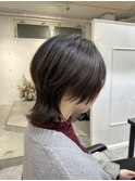 ○中性ウルフカットロングウルフレイヤーカットハッシュカット