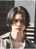 渋谷メンズミディアムパーマメンズボブ緩めスパイラルパーマ