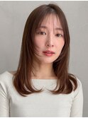 デジタルパーマ/美髪/ミニウルフ/小顔カット/チェリーブラウン
