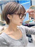 大人美人ショート/イメチェンヘアスタイル/ワイドバング