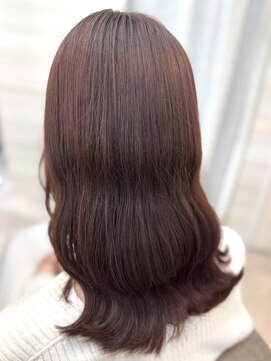 エルバイラビス 大宮(elu by lovis) 《mana》ピンクブラウン/カラーバター使用/ワンカラー/大宮/埼玉