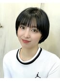 ［岩田莉奈］地毛風縮毛矯正美髪髪質改善ショートボブ　新宿