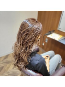 エイクス ヘア デザイン×美髪クリニック 千葉(AQs hair design) くびれヘア/アプリコットオレンジ/夏/髪質改善[千葉駅]