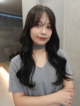 オムニス 表参道(Omnis) 暗髪美髪レイヤーカット小顔顔周りレイヤーくびれロングレイヤー