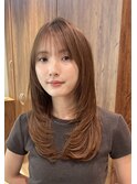 顔まわりレイヤーカット イルミナカラー 表参道青山