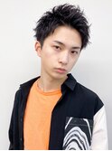 メンズアップバンク爽やか束感ショート清潔感刈上げカット