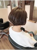 シースルーマッシュ◎大人可愛いブラウンカラー30代40代