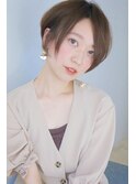 アッシュブラウンマニッシュショート前髪長め！