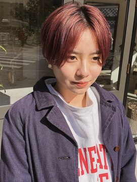 ヘアーアイスカルテット(HAIR ICI QUARTET) くすみピンクショートヘア