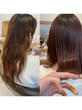 アーク(ARK from INFINI) ビフォーアフターシリーズ　艶ショコラピンク　髪質改善