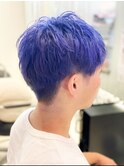 10代/20代/ブルーカラー/ブリーチ/ダブルカラー/メンズ刈り上げ