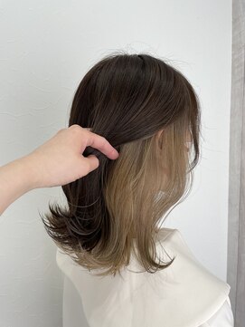 シエル 立川店(CIEL) インナーカラー×ミルクティーベージュ【CIEL×maki】