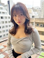 ロンド ストラーダ 心斎橋(Lond strada)&nbsp;韓国前髪顔周りロング×デザインカラー[心斎橋/髪質改善]