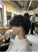 波巻きスパイラルパーマ　波巻きパーマ　メンズパーマ