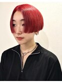 20代30代レッドカラーショート