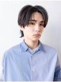 メンズアップバング×束感センターパート