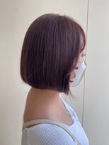 カシェ リタ ヘアー(CACHE'&RITA HAIR)&nbsp;前下がりボブ○ピンクブラウン○顔まわりカット