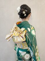 ラトリエコンタン(L´atelier Content)&nbsp;水引　金箔　成人式ヘア　卒業式ヘア　袴ヘア　振袖ヘア/shima