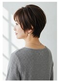 襟足すっきり/ショートヘア/前下りショート/白髪染め