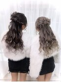 ゆるふわおだんごハーフアップ☆