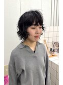 顔周りレイヤーボブ×パーマ
