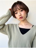 似合わせカットイヤリングカラー丸みショートp1越谷20代30代40代
