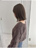YOKE 切りっぱなしボブ丸くないボブ結べるボブグレーベージュ