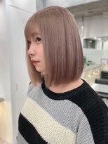 サンクマーケット 渋谷(cinq MARKET) 渋谷ブリーチカラータッセルボブ顔周りレイヤー切りっぱなしボブ