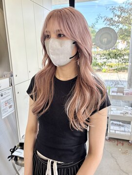 ロマーリ 岡山店(LOMARLIE) ホワイトピンクベージュ_2回ブリーチカラー_ハイトーン