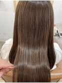 縮毛矯正髪質改善◎透明感ベージュロング愛されスタイル