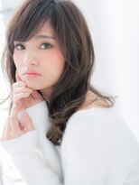 スペース 海浜幕張(spes)&nbsp;海浜幕張/髪質改善/斜めバング×ミルクティーブラウン韓国巻きi