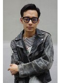 オールバック　七三スタイル