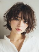 エアリーショートボブ×ナチュラルベージュ