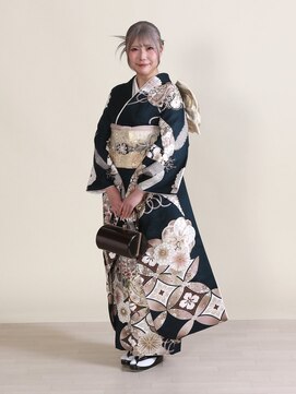 やひろ呉服店 京都桂 成人式ヘアメイク&着付け