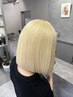 【ホワイト】カット+2回ブリーチカラー+オーダーメイドTR¥34150→30300~
