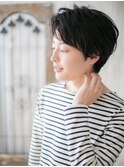 黒髪で好感度◎サイドパートショートD