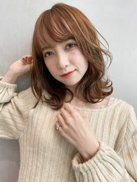 アイティー バイ アルバム 中野店(IT by ALBUM) ラフスパイラル_ハイライトカラーセミウェットウェーブ_46954