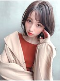 ブラウンボブ_ピンクベージュボブルフクールショート_28046