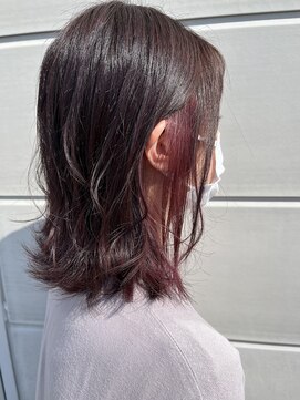 ヘアシルバ(HAIR SILVA) ミディアム×インナーピンク