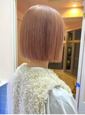 ダブルカラーピンクベージュケアブリーチハイトーン髪質改善