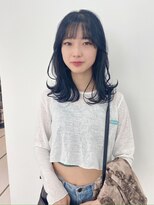 ギグスダブル 栄久屋大通店(gigs double)&nbsp;韓国レイヤーカット/ブルーブラック